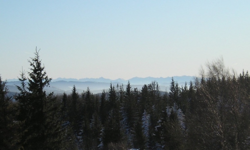 Przedpołudniowa panoramka na Tatry z Beskidzkiego stoku Przedpołudniowa panoramka na Tatry z Beskidzkiego stoku